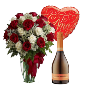 Rosas, Espumante y Globo