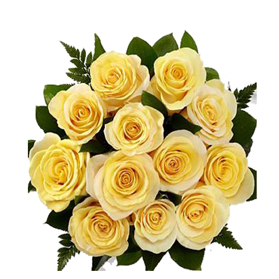 Ramo con 12 rosas amarillas Ramo con 12 rosas amarillas