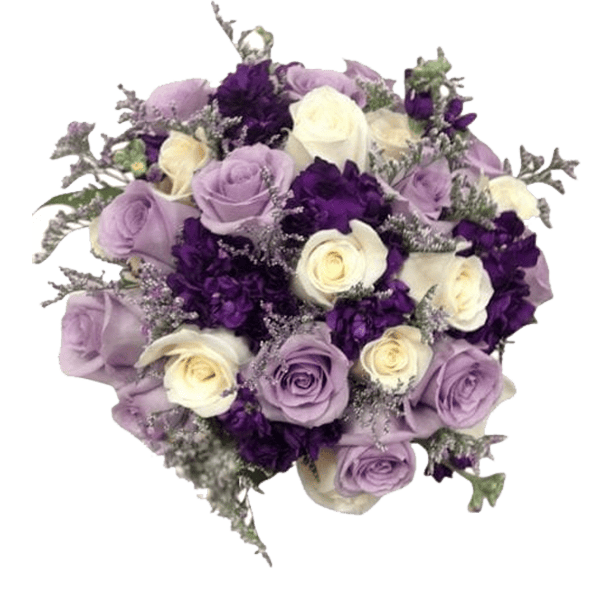 Ramo con 12 rosas blanco lilia y lisianthus Ramo con 12 rosas blanco lilia y lisianthus